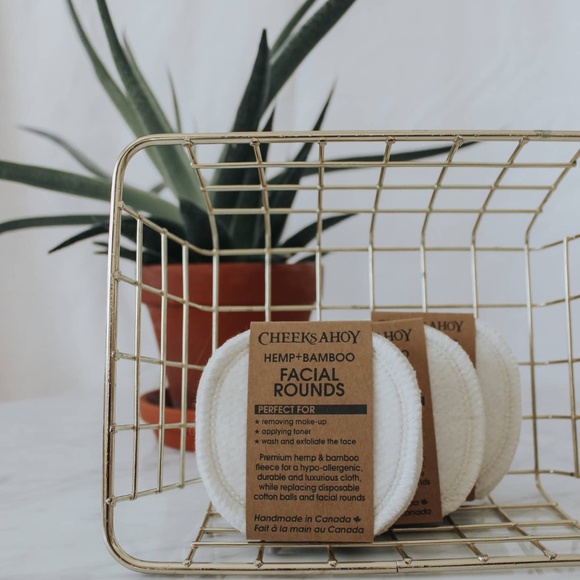 (NWT) Cheeks Ahoy Hemp + Bamboo Facial Rounds (reusable) - Picture 1 of 5